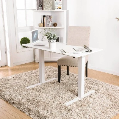 Baron Contemporary Adjustable Office Stand Up Table Small White - HOMES: Inside + Out 1 Baron Contemporary Adjustable Office Stand Up Table Small White - HOMES: Inside + Out