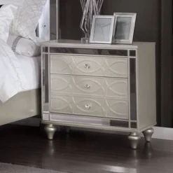 3pc Queen La Mesa Bed Nightstand And Dresser Set Silver - HOMES: Inside + Out -Cheap Homes Inside Out Store GUEST 6448d2a1 cdea 4ba2 a27a 001adc649976