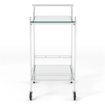 Starrett 2 Tier Metal Serving Cart Chrome - HOMES: Inside + Out 3 Starrett 2 Tier Metal Serving Cart Chrome - HOMES: Inside + Out - Image 3
