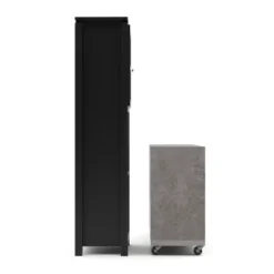 2pc Torrey Multi Storage Buffet And Bar Tower Set Black/Cement - HOMES: Inside + Out -Cheap Homes Inside Out Store GUEST 690de781 5be2 487e 9fe1 aab979f25425