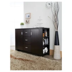 Inger Modern Buffet W/Side Shelves Espresso - HOMES: Inside + Out -Cheap Homes Inside Out Store GUEST 6ff69126 7f02 4093 9f25 1367ed58be56