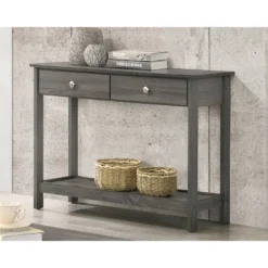 Clonard Wooden Sofa Table Gray - HOMES: Inside + Out