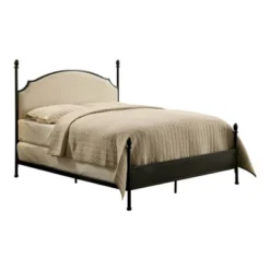 Geraldine Upholstered Headboard Poster Panel Bed Powder Coated Gun Metal - HOMES: Inside + Out -Cheap Homes Inside Out Store GUEST 726242f6 c0f2 4911 bbef 9e647e7667d0
