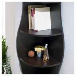 70.8" Ronni Contemporary 5 Shelf Corner Bookcase Walnut - HOMES: Inside + Out -Cheap Homes Inside Out Store GUEST 72cf1155 9ced 453c a7b8 e22ca16a1ed0