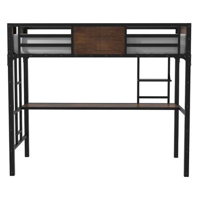Twin Navii Industrial Loft Bed Black - HOMES: Inside + Out 9 Twin Navii Industrial Loft Bed Black - HOMES: Inside + Out - Image 9