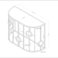 Oakmonte Mirrored Semi Circle Sofa Table Chrome - HOMES: Inside + Out -Cheap Homes Inside Out Store GUEST 73937b52 2324 4843 ab63 9a1ee83b8ab5