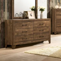 Quail 6 Drawer Dresser Rustic Light Walnut - HOMES: Inside + Out
