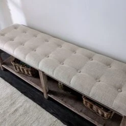 Wixam Tufted Bench Beige/Brown - HOMES: Inside + Out -Cheap Homes Inside Out Store GUEST 769c7baa 1998 4e77 af82 aef4175a6463