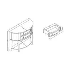 Julie Curved 2 Drawer Side Table Brown - HOMES: Inside + Out -Cheap Homes Inside Out Store GUEST 78f9bdf6 cf67 48f9 83c0 4c27f9aa4339