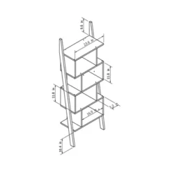 Ascencio Ladder Bookshelf And Display Case White/Walnut  - HOMES: Inside + Out -Cheap Homes Inside Out Store GUEST 7dede147 e133 4c73 a54b 6082769517bb
