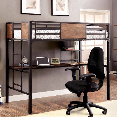 Twin Navii Industrial Loft Bed Black - HOMES: Inside + Out 2 Twin Navii Industrial Loft Bed Black - HOMES: Inside + Out - Image 2