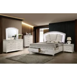 3pc California King Granite Bedroom Set With Nightstand And Chest Pearl White - HOMES: Inside + Out -Cheap Homes Inside Out Store GUEST 84bdeef4 e556 49b1 8fa5 b6227fdbc6fe