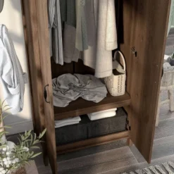 Andreasson Wardrobe Closet Distressed Walnut - HOMES: Inside + Out -Cheap Homes Inside Out Store GUEST 85416f54 3e7c 43b4 982d cb5077a3f410