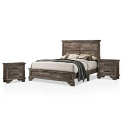 3pc Jacobi Bed With 2 Nightstands Gray - HOMES: Inside + Out -Cheap Homes Inside Out Store GUEST 8556dd56 5ac4 4897 9194 940c93aa7a84