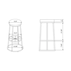 Set Of 2 33" Pilat Barstools With Wood Seat Warm Oak - HOMES: Inside + Out -Cheap Homes Inside Out Store GUEST 885f7b20 07ee 4d71 b7d8 d41c69ef671e 1
