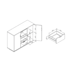 Roslyn Modern Multi-Storage Buffet Espresso - HOMES: Inside + Out -Cheap Homes Inside Out Store GUEST 8a52a9c5 58b4 4352 b229 5975fc634f01