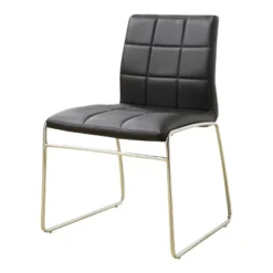 5pc Aneston Glass Top Chrome Leg Round Dining Table Set Chrome/Black - HOMES: Inside + Out -Cheap Homes Inside Out Store GUEST 8aae9e45 02ac 44d2 86f5 01ba73825b4e