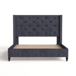 Queen Marie Contemporary Wingback Bed Blue - HOMES: Inside + Out -Cheap Homes Inside Out Store GUEST 8b2e4857 6d03 460d b2df c87d10c27bc4