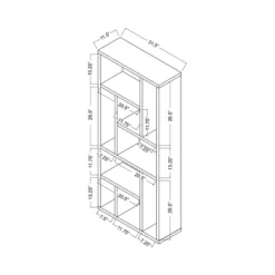 71" Stanza 9 Shelf Bookcase Canyon Cappuccino - HOMES: Inside + Out -Cheap Homes Inside Out Store GUEST 8c36bee0 6460 4c98 b40f 54625da0d936
