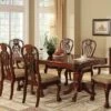 Belliere Elegant Carved Double Pedestal Extendable Dining Table Red - HOMES: Inside + Out