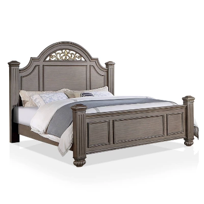 3pc Pennings Traditional Bed Set With 2 Nightstands Gray - HOMES: Inside + Out 7 3pc Pennings Traditional Bed Set With 2 Nightstands Gray - HOMES: Inside + Out - Image 7