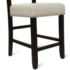 2pk Eliza Button Tufted Counter Height Barstool Black/Beige - HOMES: Inside + Out -Cheap Homes Inside Out Store GUEST 9174a7c6 e1ae 40c0 b828 344258ff2894