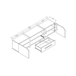 Miran Contemporary TV Stand For TVs Up To 80" - HOMES: Inside + Out -Cheap Homes Inside Out Store GUEST 94111b64 95cc 44e7 be5c 3bdb25fb817d