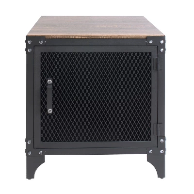Amargosa Storage Metal Side Table Black/Dark Walnut - HOMES: Inside + Out 2 Amargosa Storage Metal Side Table Black/Dark Walnut - HOMES: Inside + Out - Image 2