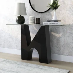 Riverpoint Modern Rectangle Console Table Clear/Black - HOMES: Inside + Out
