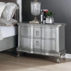 3pc Queen Bentlee Bedroom Set With 2 Nightstands Silver/Warm Gray - HOMES: Inside + Out -Cheap Homes Inside Out Store GUEST 9d3d8668 5a58 4783 bdcf 9abfeab86528