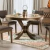 53" Raven Round Dining Table Walnut - HOMES: Inside + Out