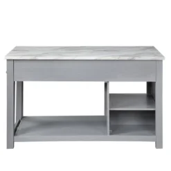 Fredricke Extendable Kitchen Island With Faux Marble - HOMES: Inside + Out -Cheap Homes Inside Out Store GUEST 9db7155a 91e2 4eb3 98f7 5200d0d97576