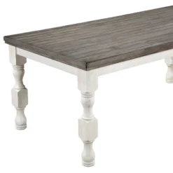 78" Cambrien Rustic Two-Tone Dining Table Antique White/Gray - HOMES: Inside + Out -Cheap Homes Inside Out Store GUEST 9ee0fa98 1c69 44c6 8e37 c2b0bd51c779