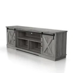 Clander Barn Door TV Stand For TVs Up To 70" Vintage Gray Oak - HOMES: Inside + Out -Cheap Homes Inside Out Store GUEST 9f820972 26fa 48ac b140 67716fe84b68