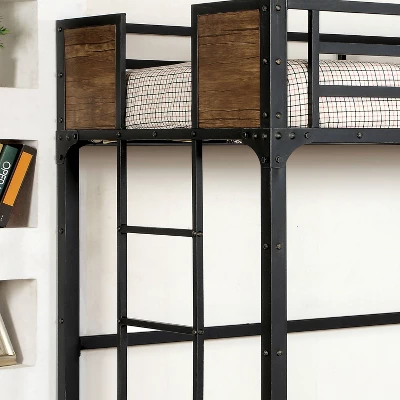 Twin Navii Industrial Loft Bed Black - HOMES: Inside + Out 3 Twin Navii Industrial Loft Bed Black - HOMES: Inside + Out - Image 3