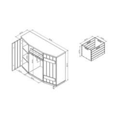 Candy Plank Inspired Dining Buffet With Removable Crate Vintage Walnut - HOMES: Inside + Out -Cheap Homes Inside Out Store GUEST a1995ca7 bb3b 488d ad86 1f0888512ac5