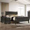 3pc Sliver Sleigh Bed With 2 Nightstands - HOMES: Inside + Out