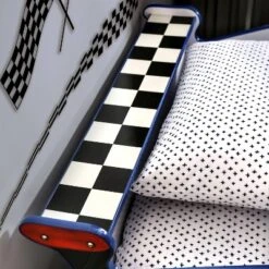 Twin Quessa Police Car Bed With Led Headlight Chair Black/White - HOMES: Inside + Out -Cheap Homes Inside Out Store GUEST ac076fe6 b74e 45f0 a899 e5218b4b9659