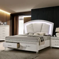 3pc California King Granite Bedroom Set With Nightstand And Chest Pearl White - HOMES: Inside + Out -Cheap Homes Inside Out Store GUEST afa9aec8 d91a 44cd 8e6a e63ba0126eee