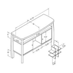 Angla Modern Bold Curved Dining Buffet Espresso - HOMES: Inside + Out -Cheap Homes Inside Out Store GUEST afdd8398 4f1c 475e 9872 a87bb06a88db
