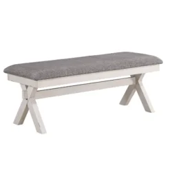 6pc Arga Solid Wood Dining Set Gray/Antique White - HOMES: Inside + Out -Cheap Homes Inside Out Store GUEST b2938330 85a3 4f92 996a f75cd39a6b6f