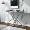 Drubeck Mirrored Rectangle Sofa Table Chrome - HOMES: Inside + Out