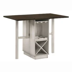 5pc Holmseth Drop Leaf Counter Height Dining Set With Wine Rack Dark Walnut/Antique White - HOMES: Inside + Out -Cheap Homes Inside Out Store GUEST b662c856 3c95 4d95 b14d c49c3729e045