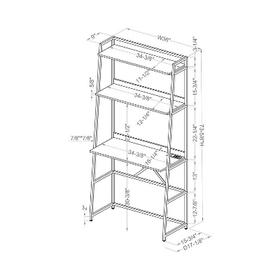 Maybole Writing Desk With Bookcase And USB Plug - HOMES: Inside + Out 4 Maybole Writing Desk With Bookcase And USB Plug - HOMES: Inside + Out - Image 4
