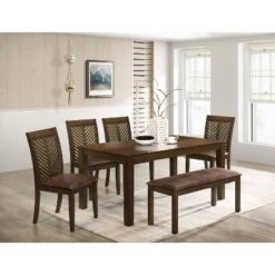 43" Coulter Padded Seat Bench Walnut/Brown - HOMES: Inside + Out -Cheap Homes Inside Out Store GUEST b7054374 b668 4b86 9266 9c3d4f527a14