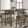 70" Entera Expandable Counter Height Dining Table Dark Walnut/Chestnut - HOMES: Inside + Out