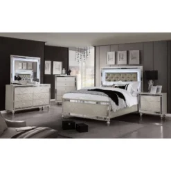 3pc Queen La Mesa Bed Nightstand And Dresser Set Silver - HOMES: Inside + Out -Cheap Homes Inside Out Store GUEST b9786f17 48db 429b 8e5d 5402eedf3869
