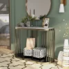 Solstice Glam Entryway Table Antique Brass - HOMES: Inside + Out