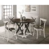 5pc Piker Round Dining Set Dark Walnut/Antique White - HOMES: Inside + Out