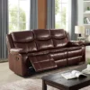 Prestwick Plush Armrests Sofa With 2 Recliner Brown - HOMES: Inside + Out